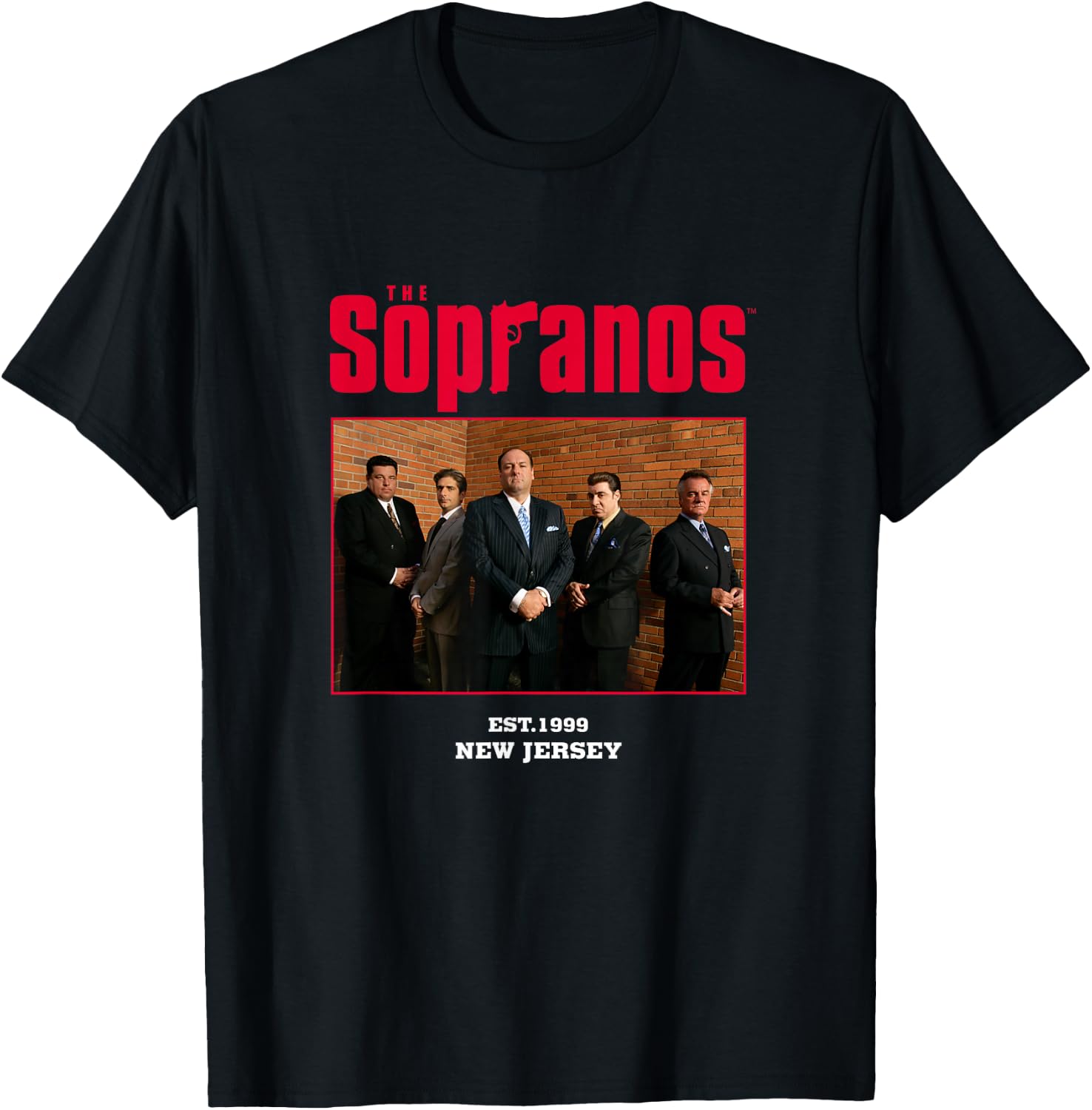 Sopranos, New Jersey team broadcasts Crime photo series T-Shirt - T-Shirt | Black