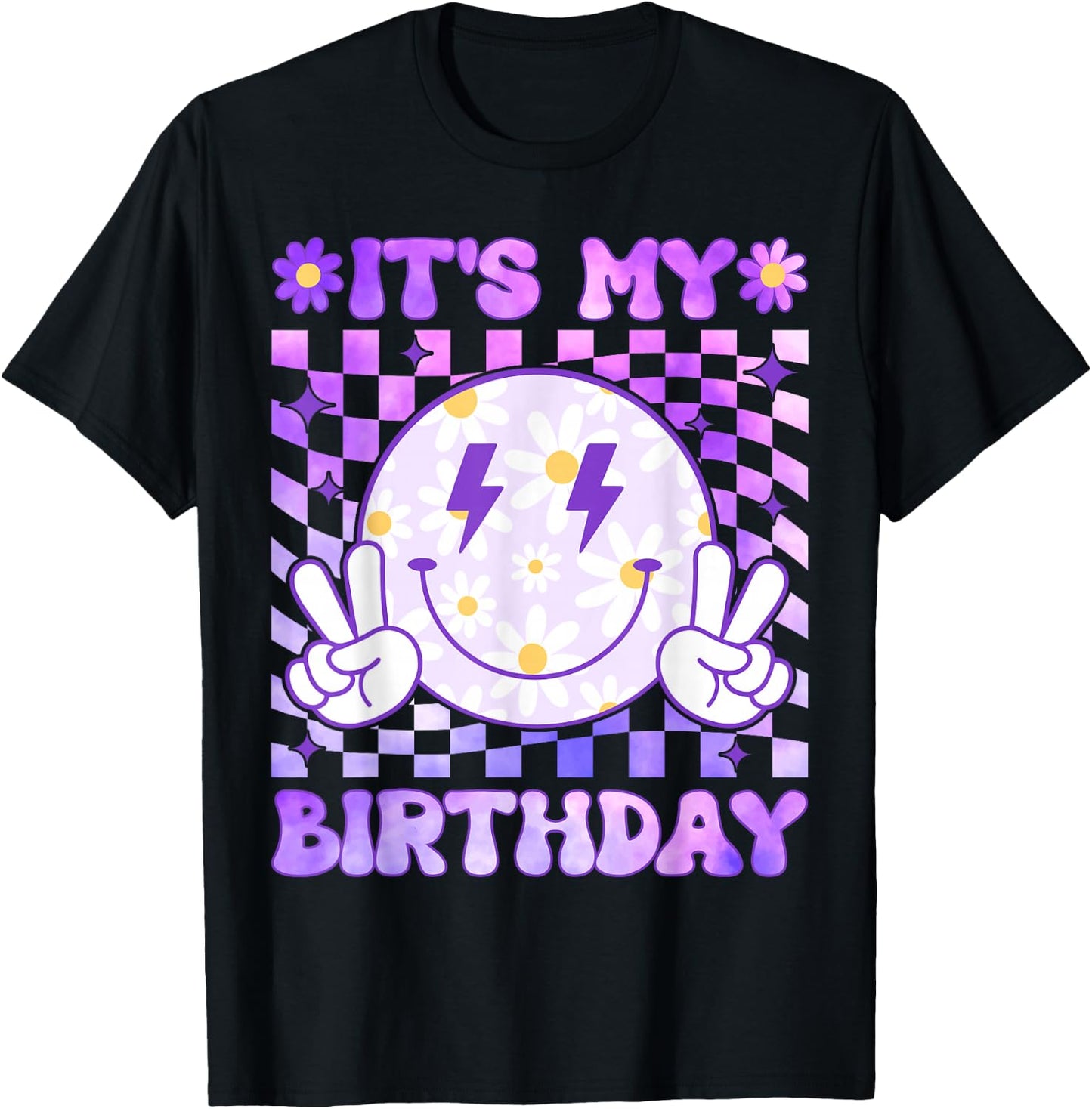 It's My Birthday Women Teens Girls Kid Birthday Party T-Shirt - T-Shirt | Black