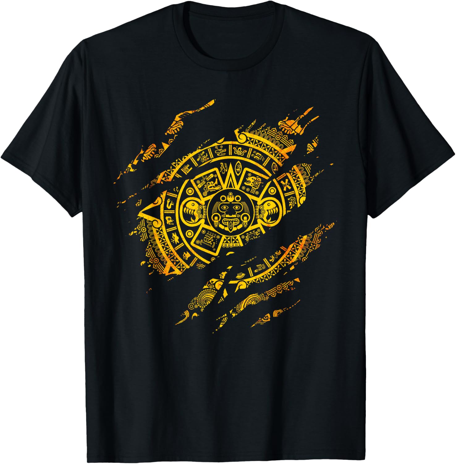 Aztec Mayas Aztec Calendar Mexico History T-Shirt - T-Shirt | Black