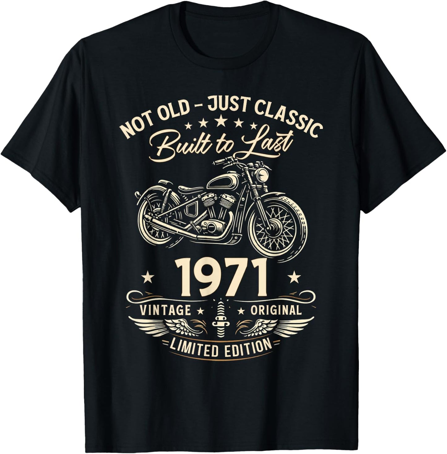 55. Geburtstag Mann Geschenk Motorrad Motorradfahrer 1971 T-Shirt - T-Shirt | Black