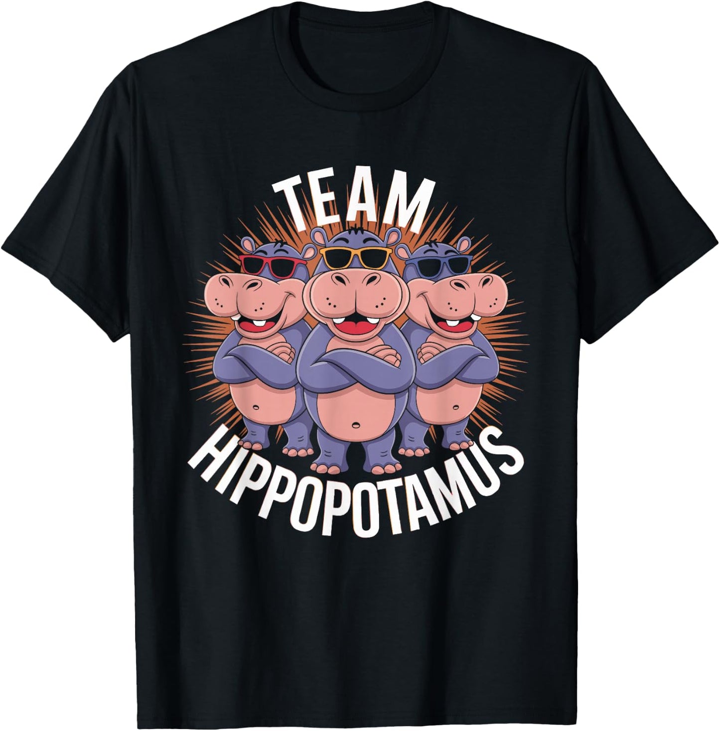 Team Hippopotamus Stuff | Hippo Costume | Products for Hippo T-Shirt - T-Shirt | Black