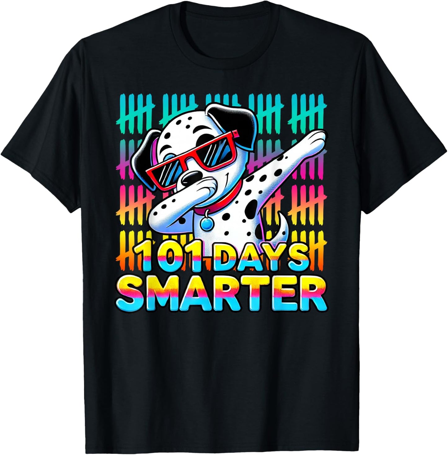 101 Days Smarter Dalmatiner T-Shirt - T-Shirt | Black