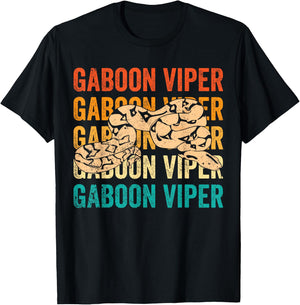 Gaboon Viper Retro T-Shirt - T-Shirt | Black