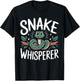 Funny Snake Design Women Kids Snake Whisperer T-Shirt - T-Shirt | Black