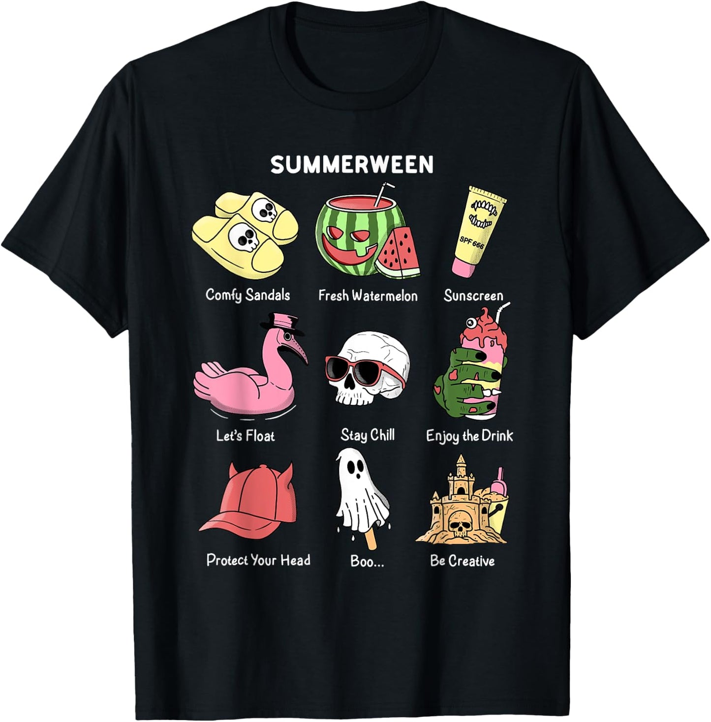 Summerween, Summer Halloween T-Shirt - T-Shirt | Black