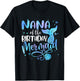 Nana Of The Birthday Mermaid Family Matching Party Squad T-Shirt - T-Shirt | Black