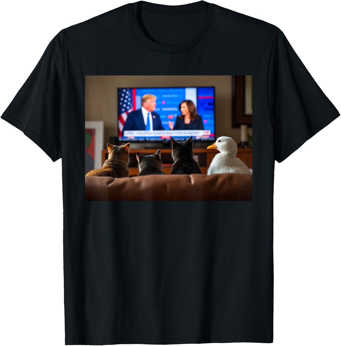 Cats And The Ducks Trump Shirt, Cats And The Ducks Trump T-Shirt - T-Shirt | Black