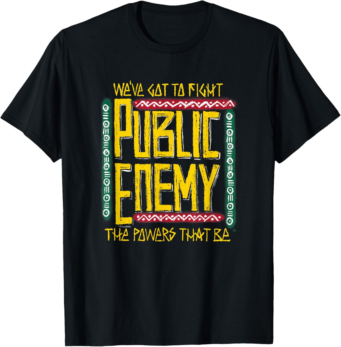 Public Enemy | Fight The Power | 1990s Vintage Legends , black T-Shirt - T-Shirt | Black