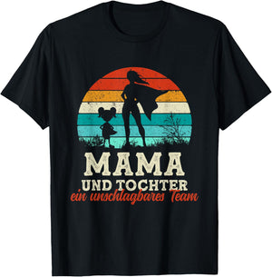 Team Mama Und Tochter Superheld Muttertag Stolze Super Mama T-Shirt - T-Shirt | Black
