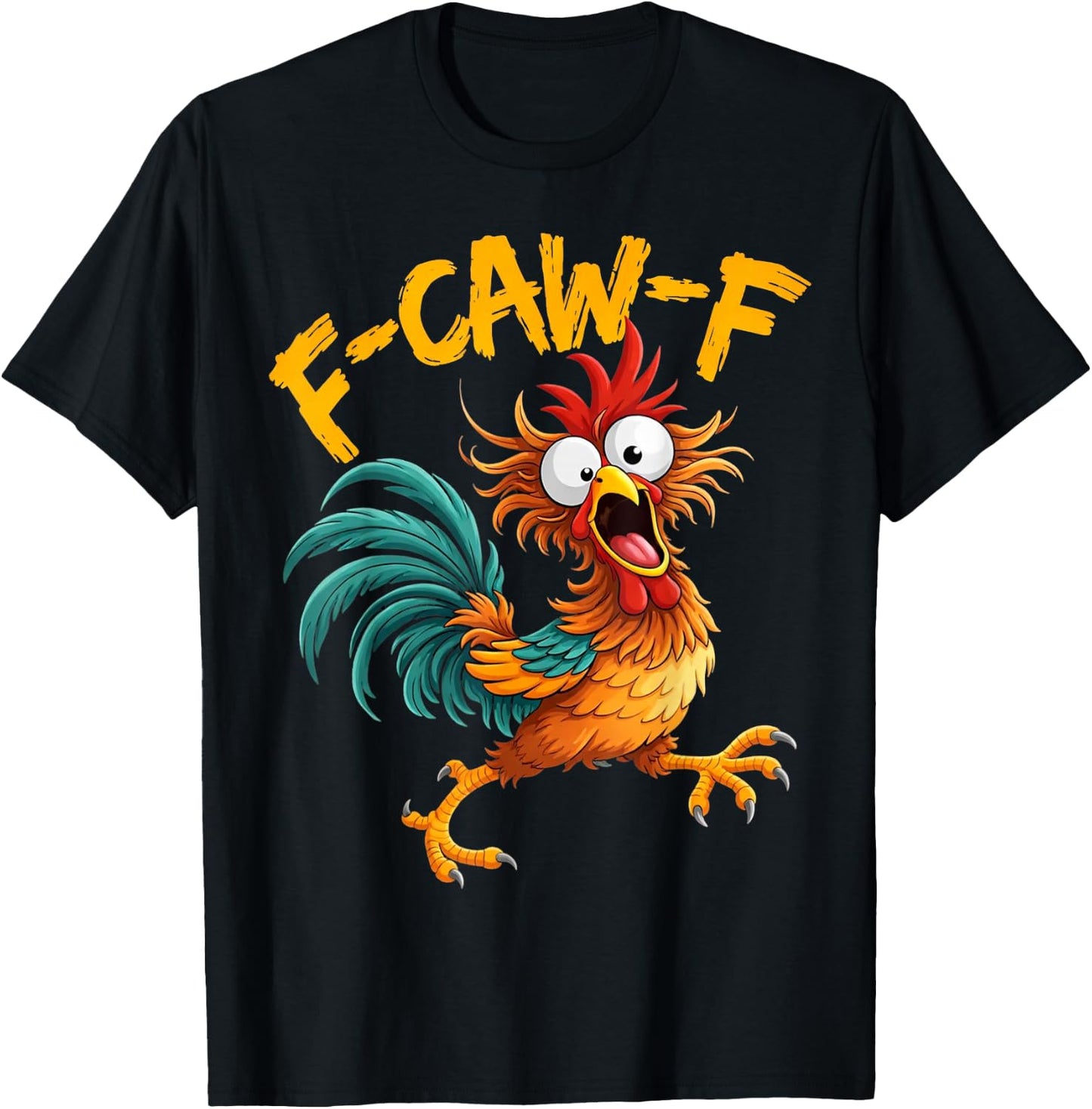 F-Caw-F Huhn lustiger Hahn Fcawf Erwachsenen-Humor Meme T-Shirt - T-Shirt | Black