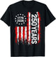 250 Years America 250th 4th of July 2026 1776 2026 US Flag T-Shirt - T-Shirt | Black