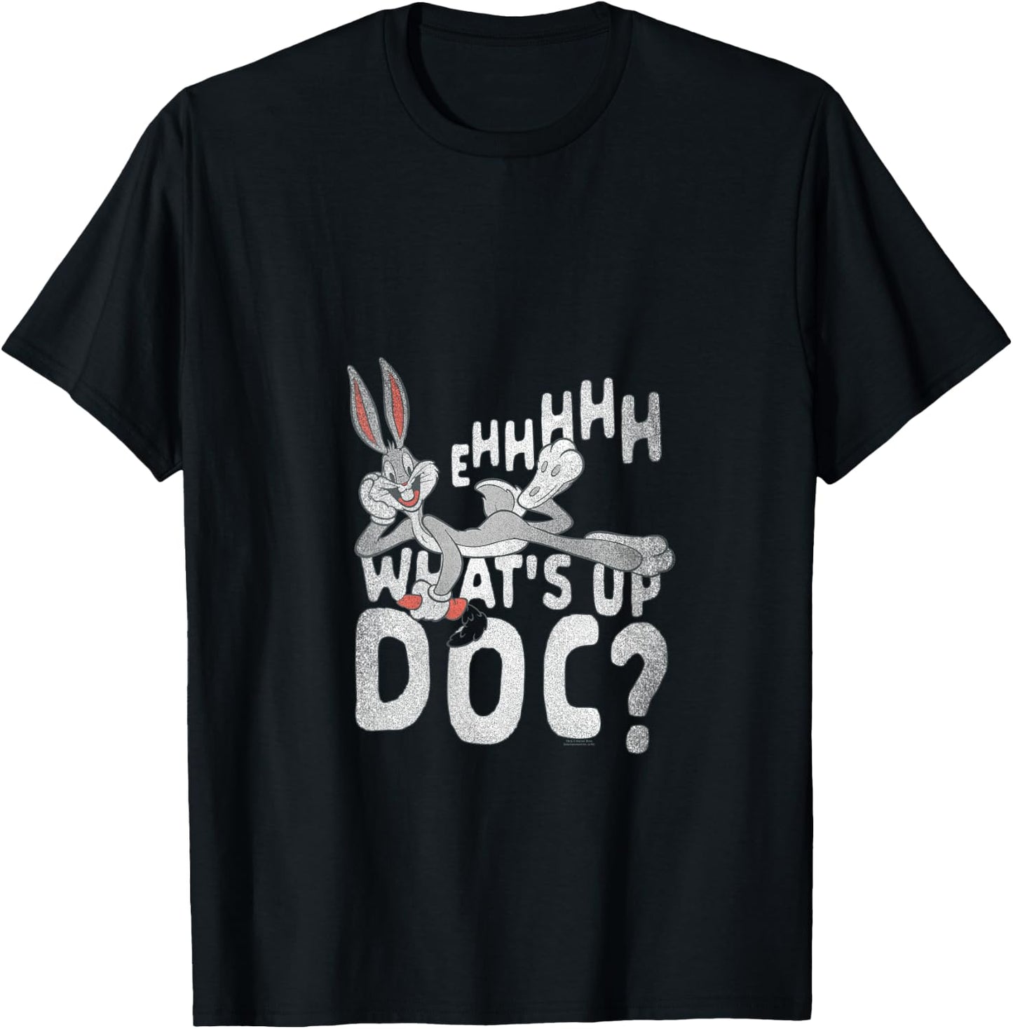 Looney Tunes Bugs Bunny What's Up Doc? V-Neck T-Shirt - T-Shirt | Black