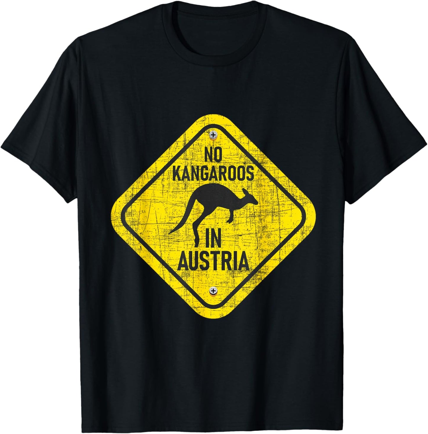 Zookeeper Wildlife Animal Lover with German Text "No Kangaroo in Austria, black T-Shirt - T-Shirt | Black