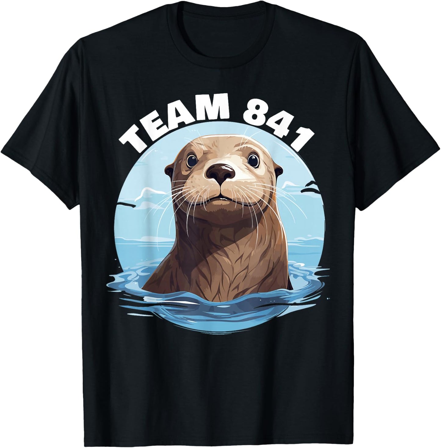 841 Surfing Otter 841 Otter Team 841 California Otter 841 T-Shirt - T-Shirt | Black