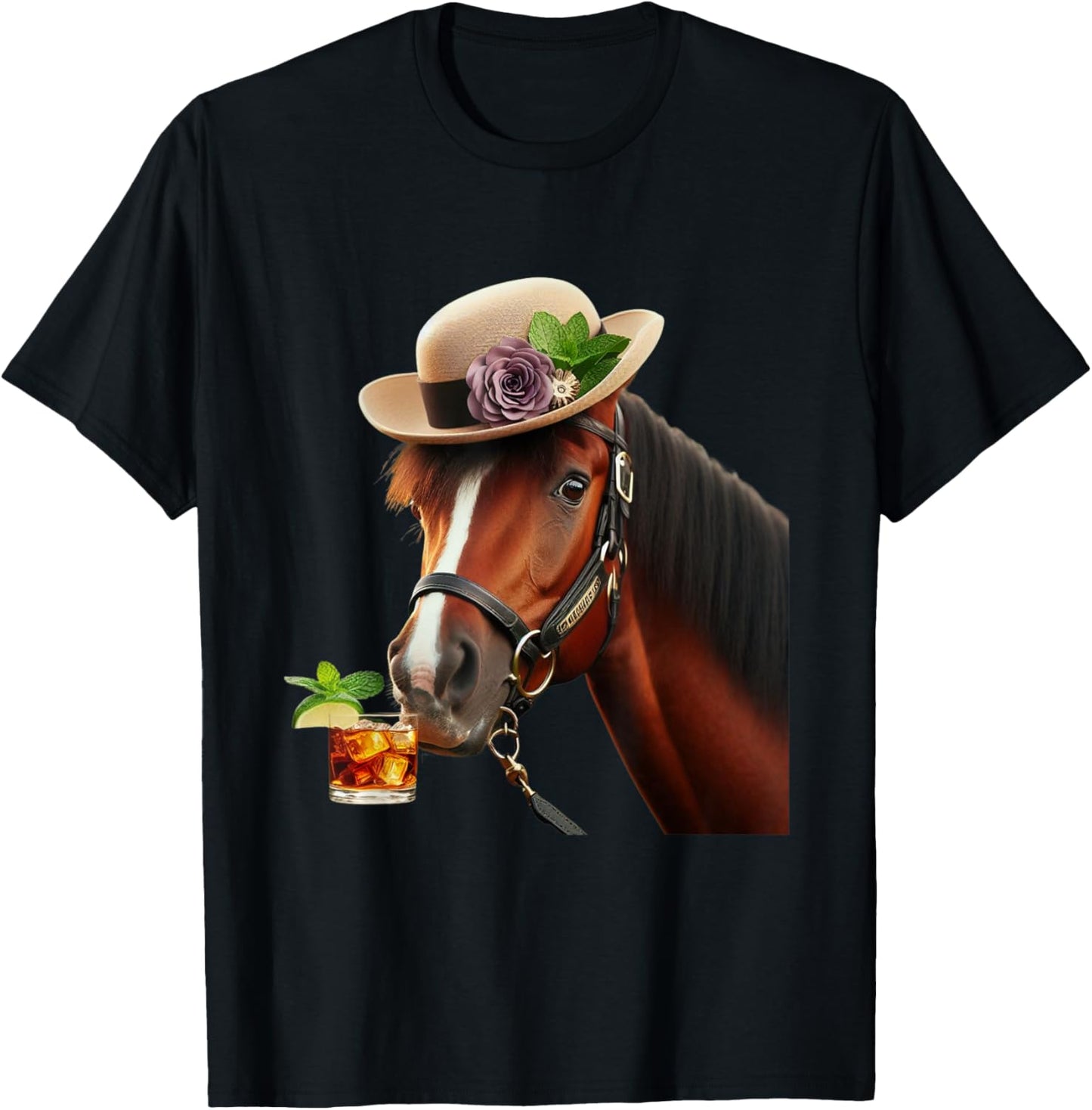 Funny Horse Derby Party T-Shirt - T-Shirt | Black