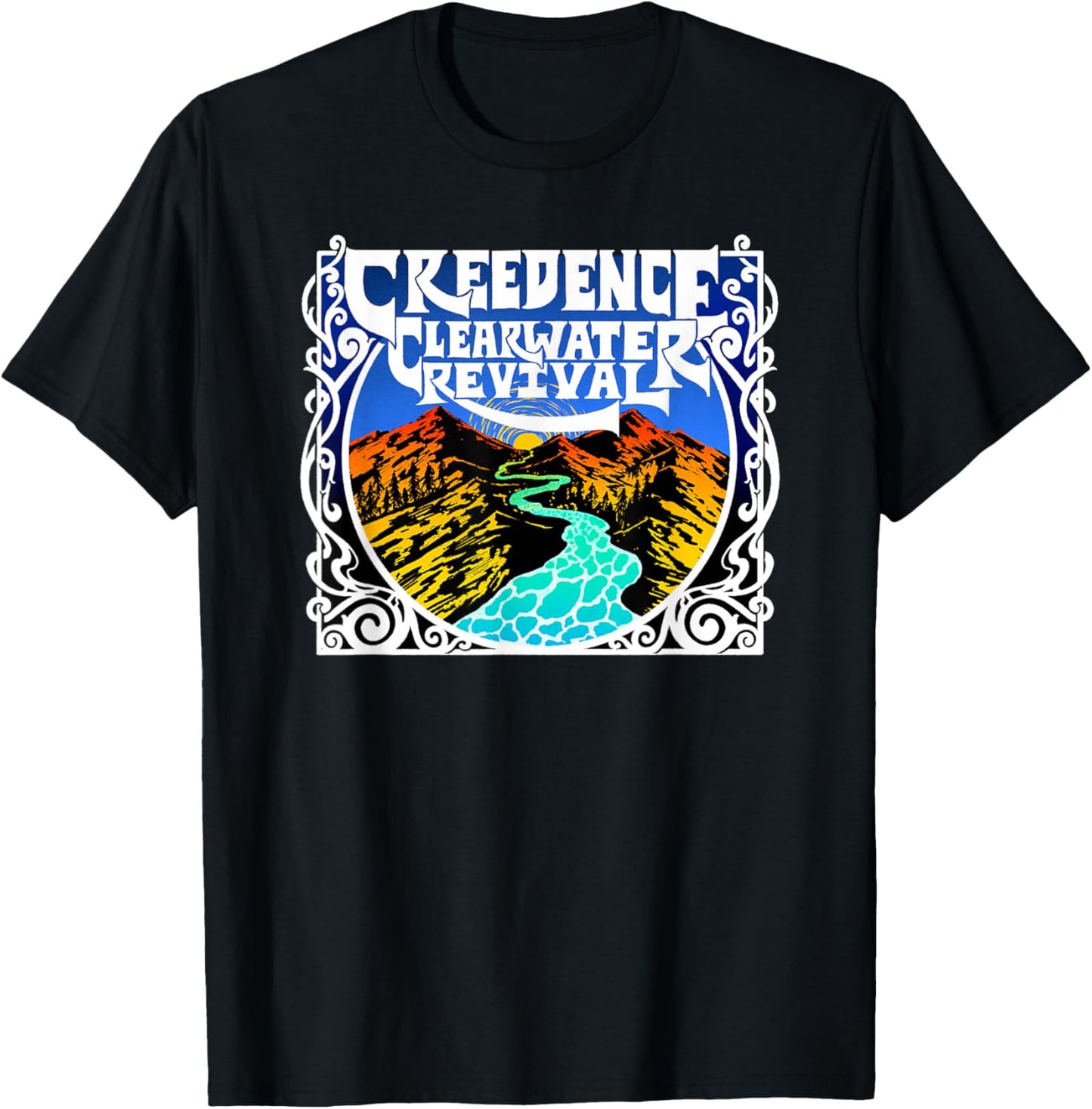 Creedence Clearwater Revival River , blue T-Shirt - T-Shirt | Black