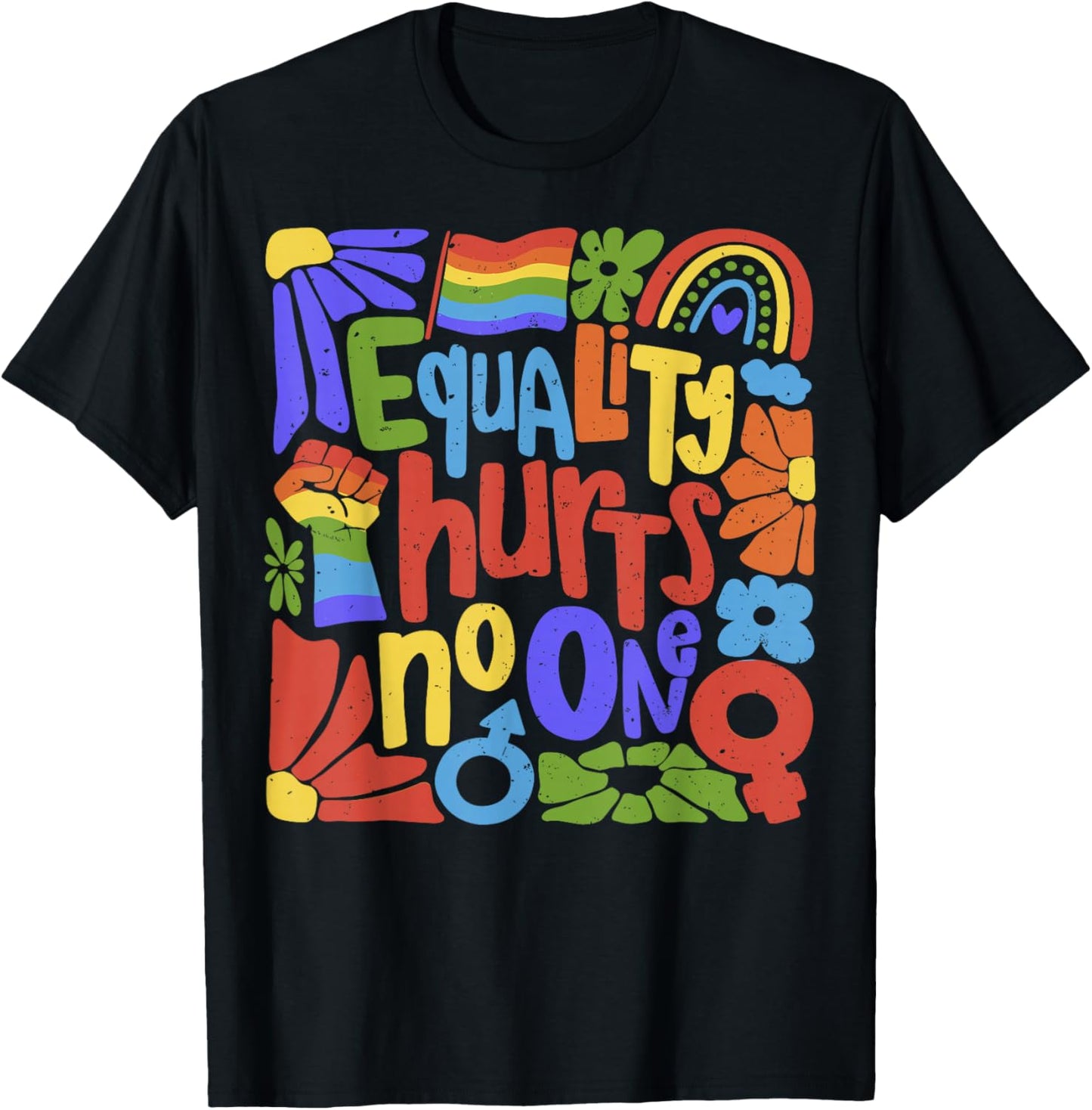 LGBT Equality Hurts No One Pride Human Rights Men Women Kids T-Shirt - T-Shirt | Black