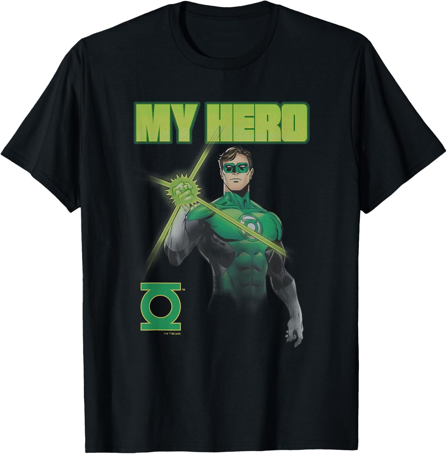DC Comics Hal Jordan Green Lantern My Hero Portrait T-Shirt - T-Shirt | Black