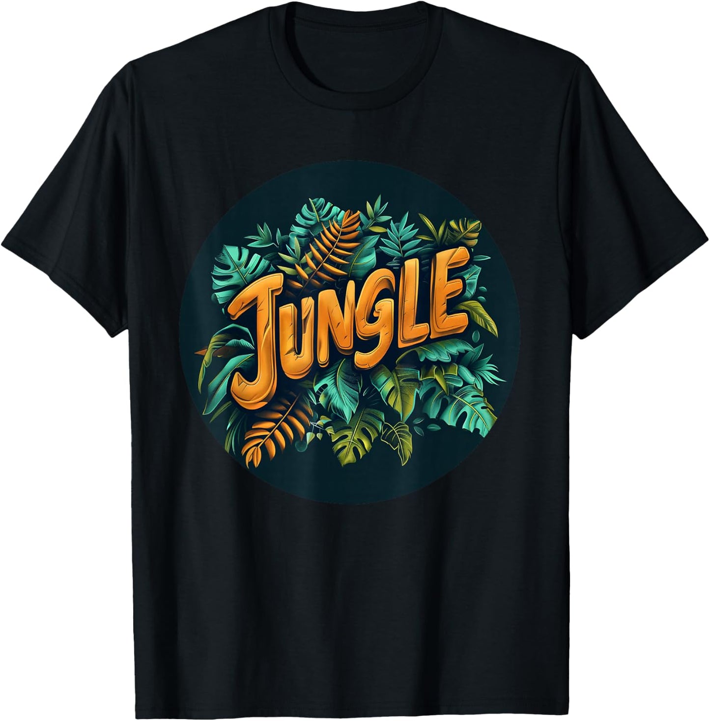 Wild jungle design for a stylish outfit , Black, S T-Shirt - T-Shirt | Black