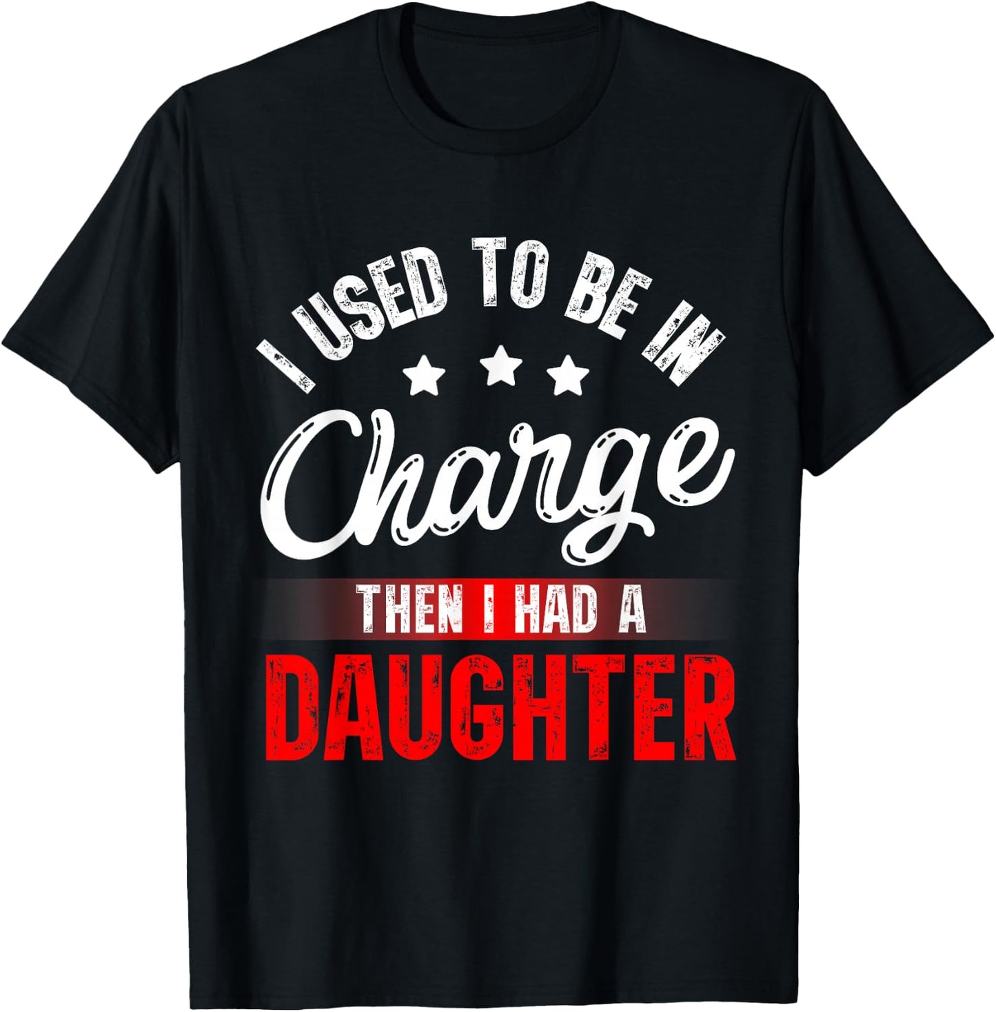 I Used to Be in Charge Then I Had A Daughter Fathers Day T-Shirt - T-Shirt | Black