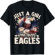 Floral Eagle Bird Just A Girl Who Loves Eagle T-Shirt - T-Shirt | Black