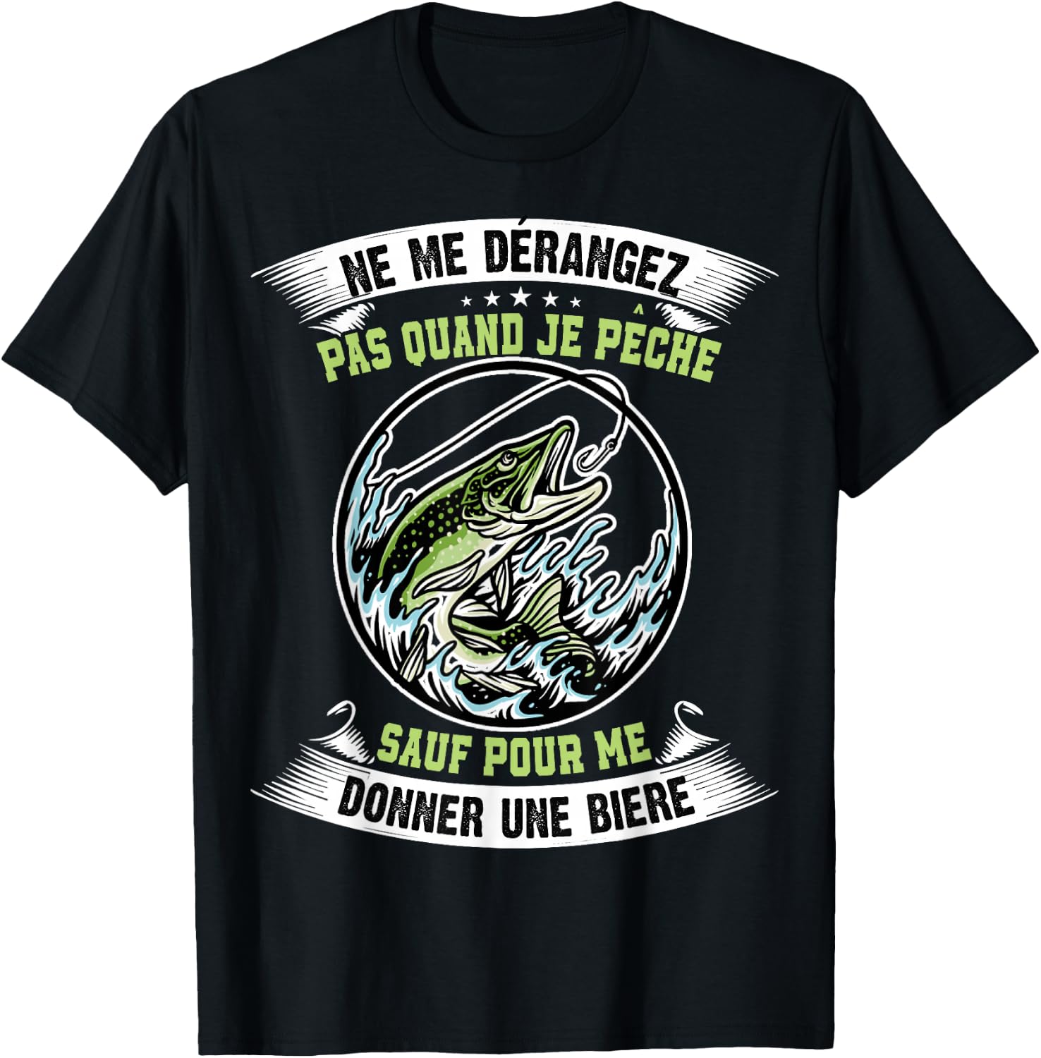 Predatory Fishing, Gift Pike Fisherman , Black T-Shirt - T-Shirt | Black