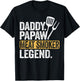 Funny Daddy Papaw Meat Smoker Legend Cool Retro T-Shirt - T-Shirt | Black