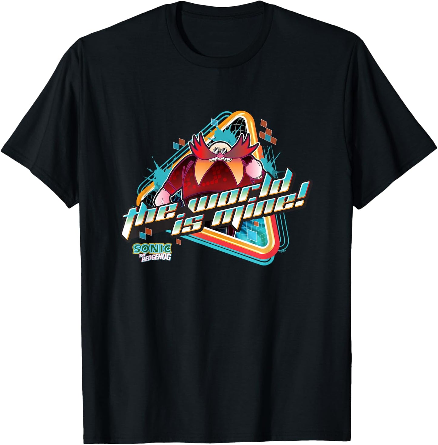 Sonic The Hedgehog The World Is Mine! Dr. Eggman Retro T-Shirt - T-Shirt | Black