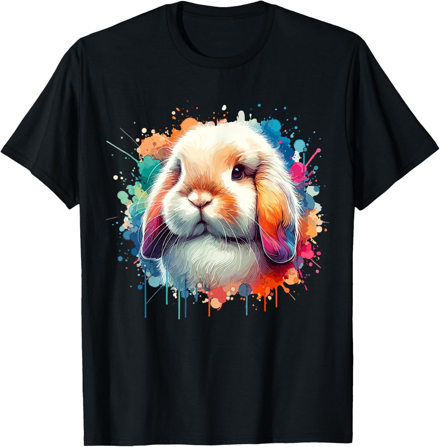 Holland Lop Bunny Easter Mini Lop Cute T-Shirt - T-Shirt | Black