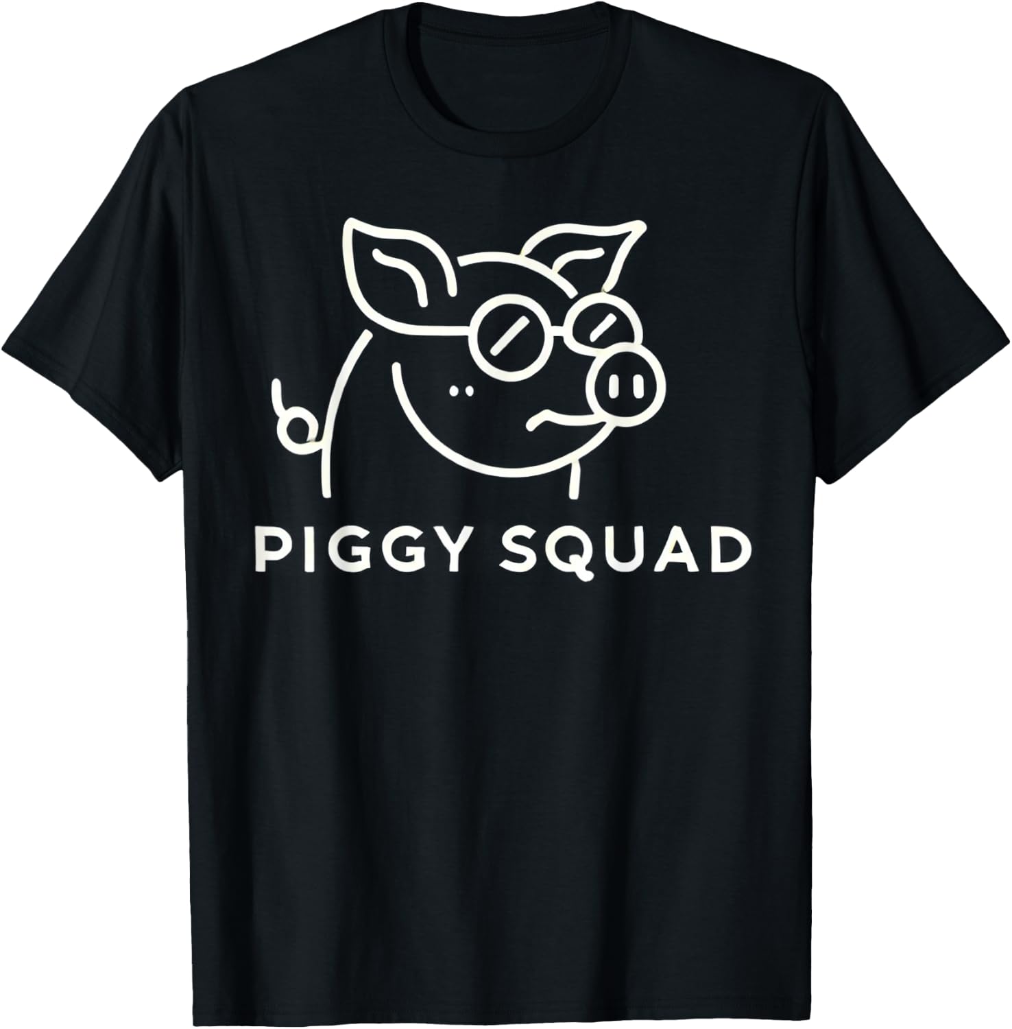 Piggy Squad Cute Pig Design for Animal Lovers T-Shirt - T-Shirt | Black
