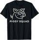 Piggy Squad Cute Pig Design for Animal Lovers T-Shirt - T-Shirt | Black