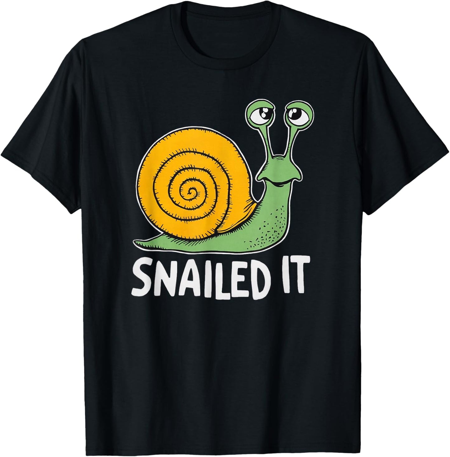 Snailed It Funny Snail Lover Nailed It T-Shirt - T-Shirt | Black