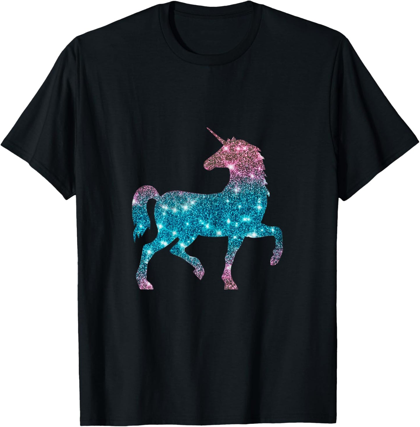 Unicorn for Girls and Unicorns - Not a Real Glitter T-Shirt - T-Shirt | Black