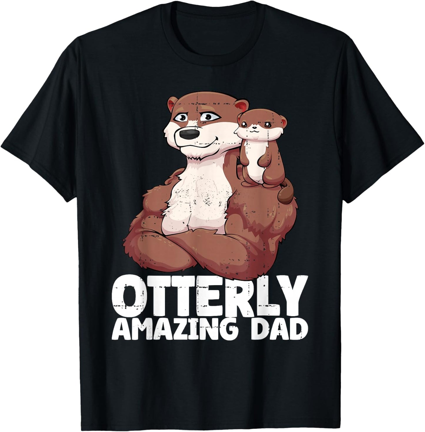 Otterly Amazing Dad for Otter Fathers Day T-Shirt - T-Shirt | Black