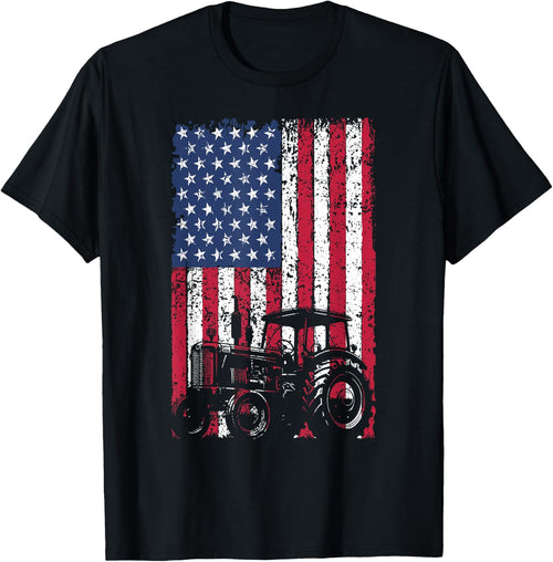 Patriotic Tractor American Flag Farm Tractor Proud Farmer