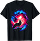 Cool Cosmic Fox Galaxy Graphic Space Art T-Shirt - T-Shirt | Black