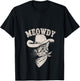 Meowdy Cat Funny Cowboy Western Graphic Cat Lady Cat Dad V-Neck T-Shirt - T-Shirt | Black