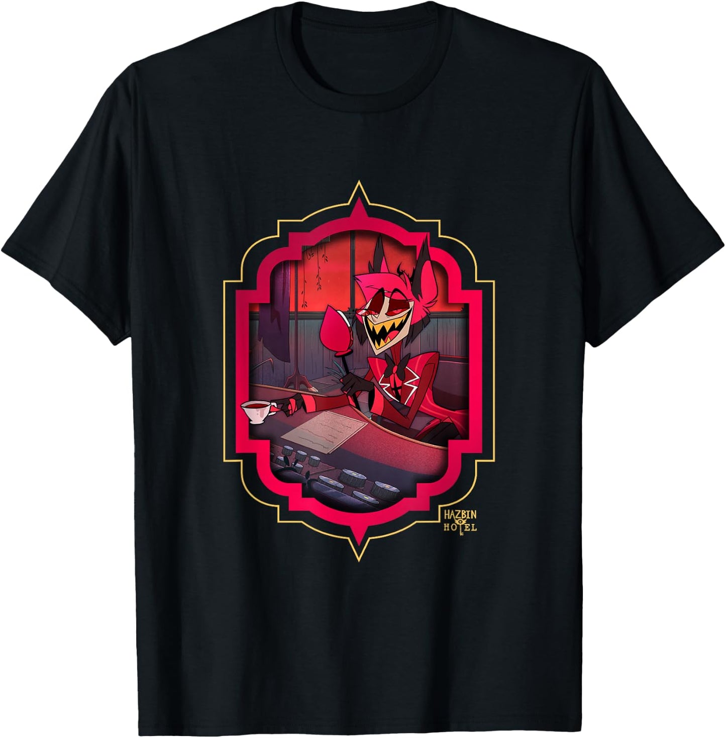 Hazbin Hotel - Alastor , black T-Shirt - T-Shirt | Black