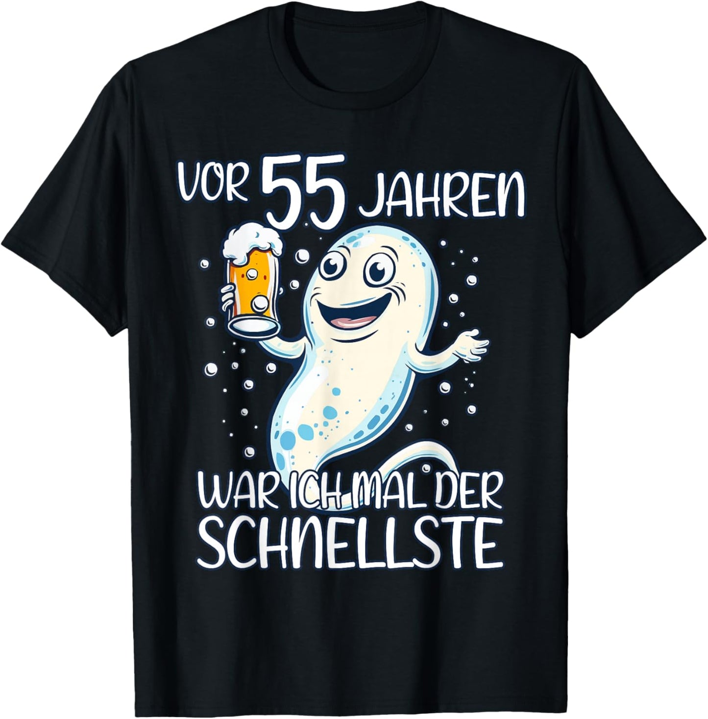 VOR 55 JAHREN WAR ICH MAL DER SCHNELLSTE Geburtstag T-Shirt - T-Shirt | Black