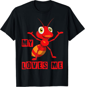 Ant Lovers_My Aunt Loves me for Nephew & Niece T-Shirt - T-Shirt | Black