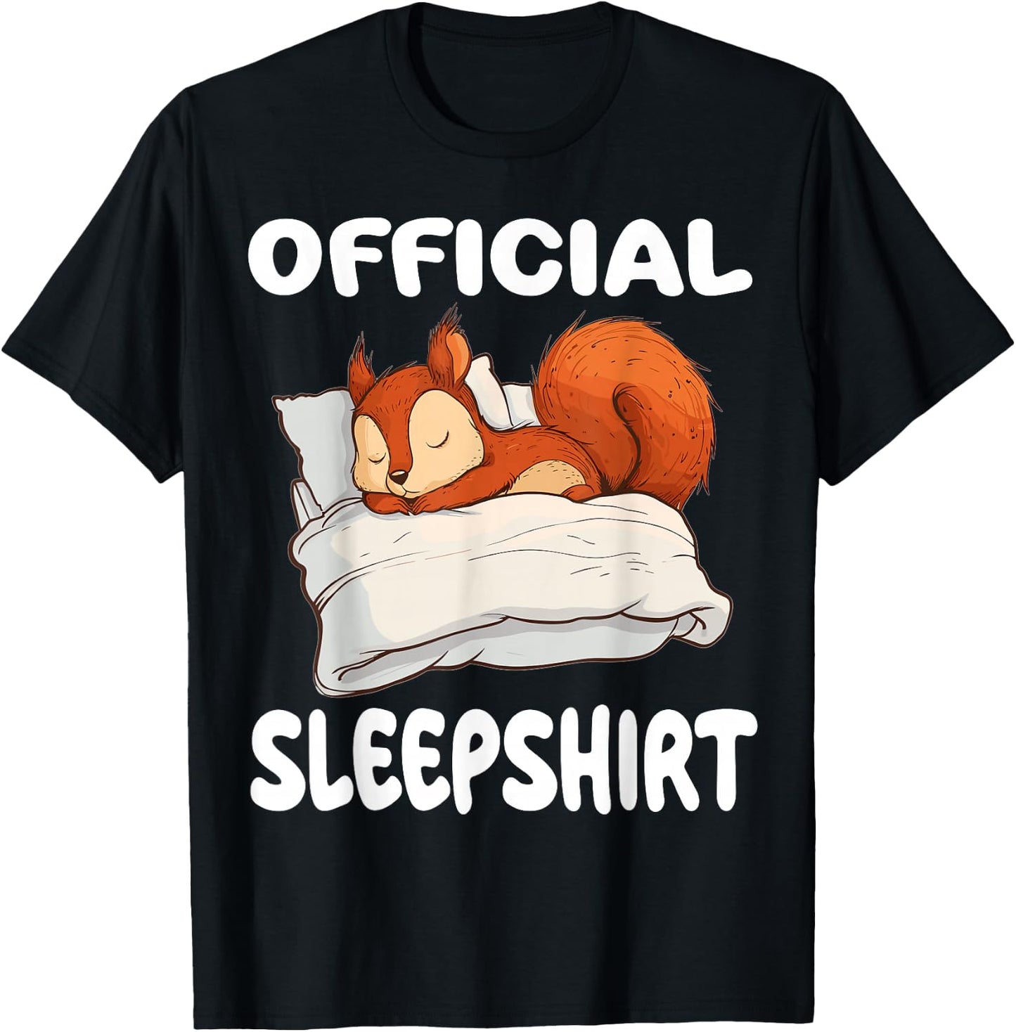 Squirrel Official Sleepshirt Pajamas Nightgown T-Shirt - T-Shirt | Black