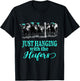Just Hanging with the Heifers Cute Cows and Bandanas T-Shirt - T-Shirt | Black
