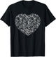 Brain Cancer Awareness Gray Ribbon Heart Brain Tumor Support T-Shirt - T-Shirt | Black