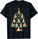 Holiday Xmas Lighting Santa Llama Christmas Tree T-Shirt - T-Shirt | Black