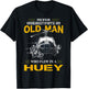 Never Underestimate An Old Man WHo Flew In A Huey T-Shirt - T-Shirt | Black