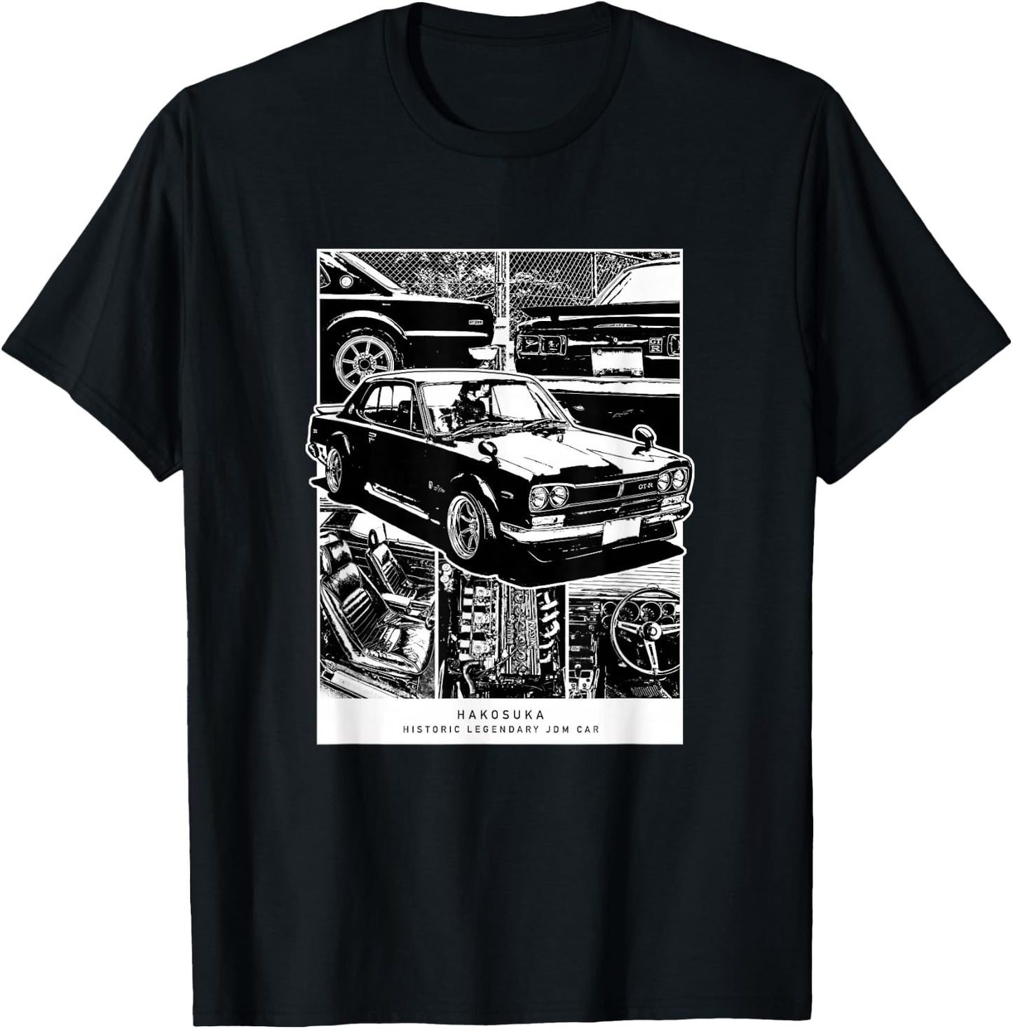 Legendary JDM Car Hakosuka Skyline GT KPGC10 T-Shirt - T-Shirt | Black