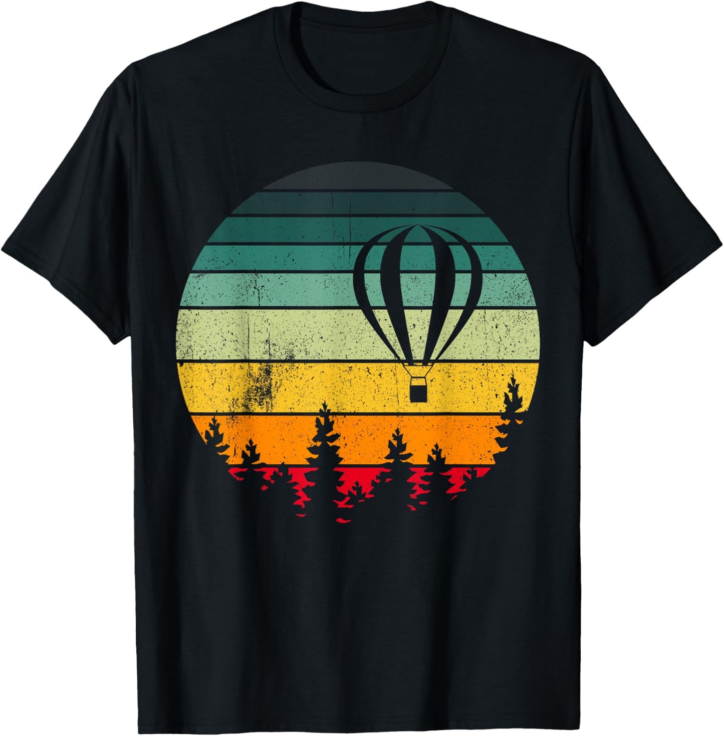 Vintage Hot Air Balloon Festival Balloonist Fly Ballooning T-Shirt - T-Shirt | Black