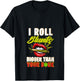 I Roll Blunts Bigger Than Your Duck V-Neck T-Shirt - T-Shirt | Black