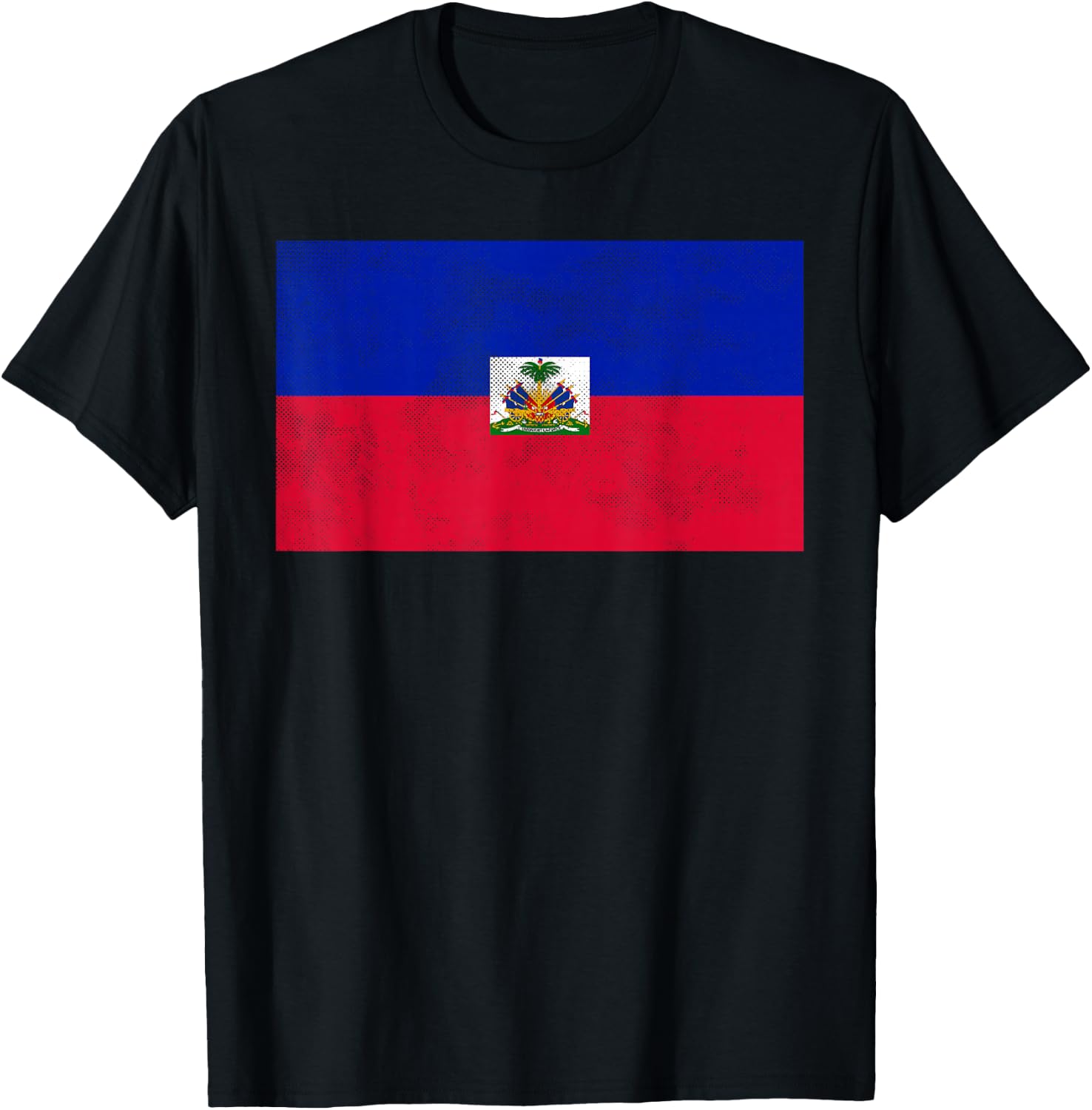 Vintage Haitian Flag Women Kids Boys Girls T-Shirt - T-Shirt | Black