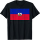 Vintage Haitian Flag Women Kids Boys Girls T-Shirt - T-Shirt | Black